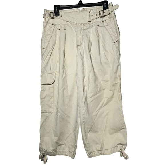 Polo Ralph Lauren Womens Cargo Ankle Denim Jeans Size 6 Y2K Baggy Vintage Gorp - Picture 2 of 13